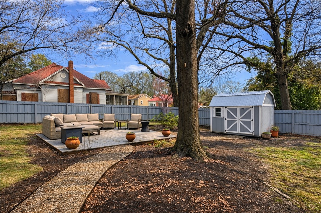 219 East Franklin Street Anderson, SC 29624 - Photo 42 of 44 Fenced Back Yard, Patio and Shed