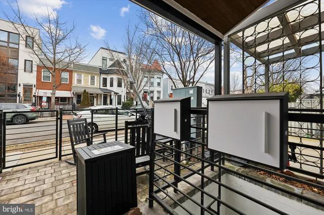 a view of outdoor space with seating