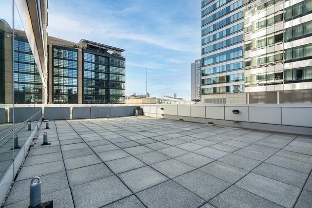 a view of a building with windows
