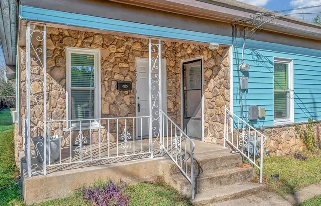 front view of a house with a porch