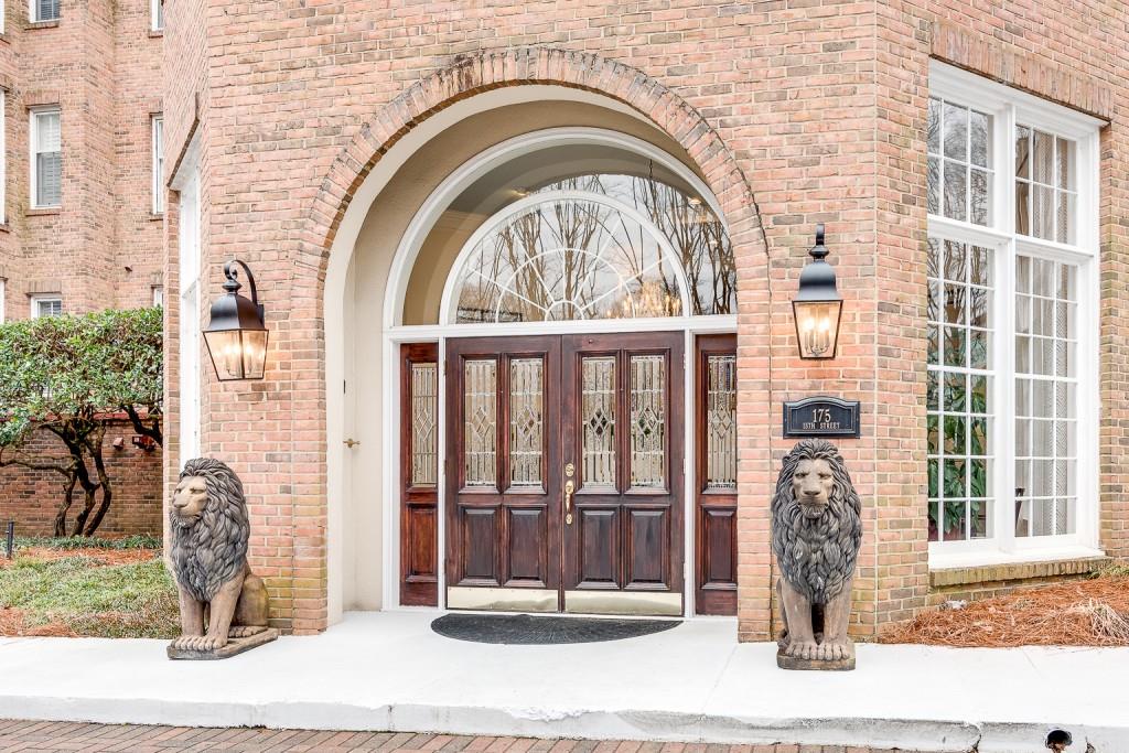 a view of entrance door of house