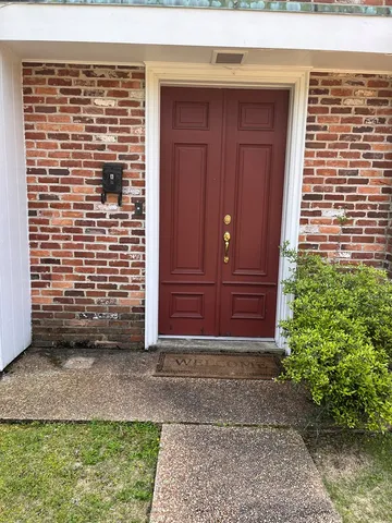 a view of front door of house