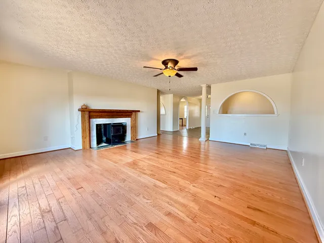 a view of a backyard of the house