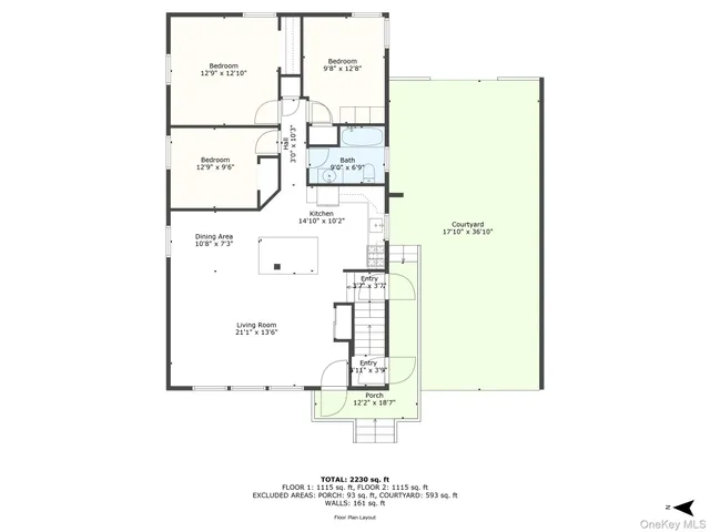 a picture of a bench in front of a wall