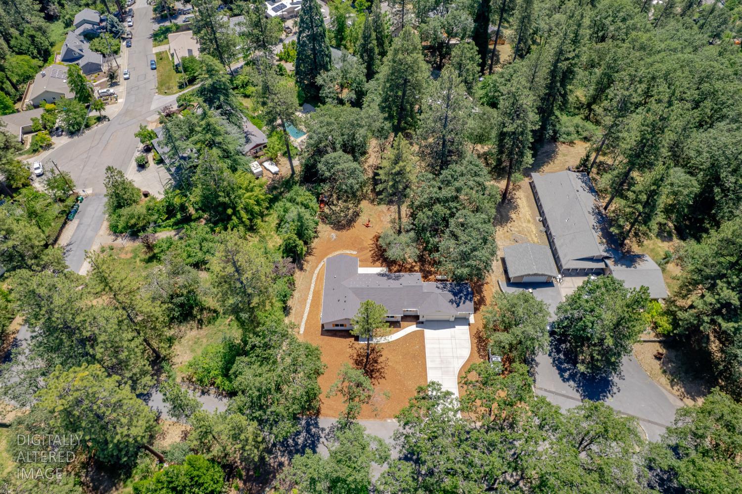 280 Jan Road Grass Valley, CA 95945 - Photo 55 of 66 an aerial view of a house with yard and outdoor seating
