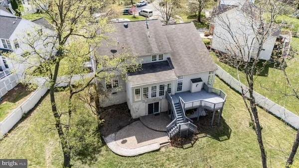 an aerial view of a house having outdoor space