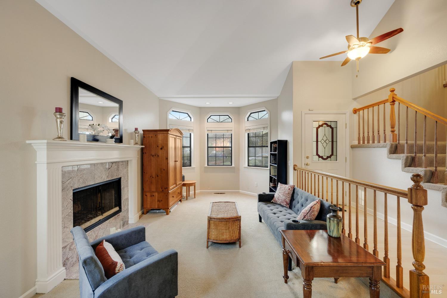 504 Jenifer Court Santa Rosa, CA 95404 - Photo 9 of 61 a living room with furniture and a fireplace