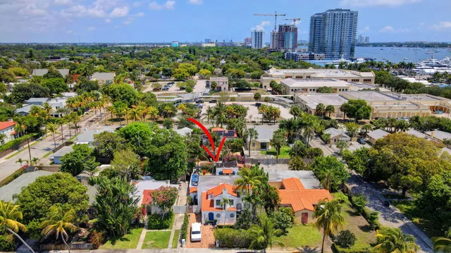 an aerial view of multiple house with outdoor space