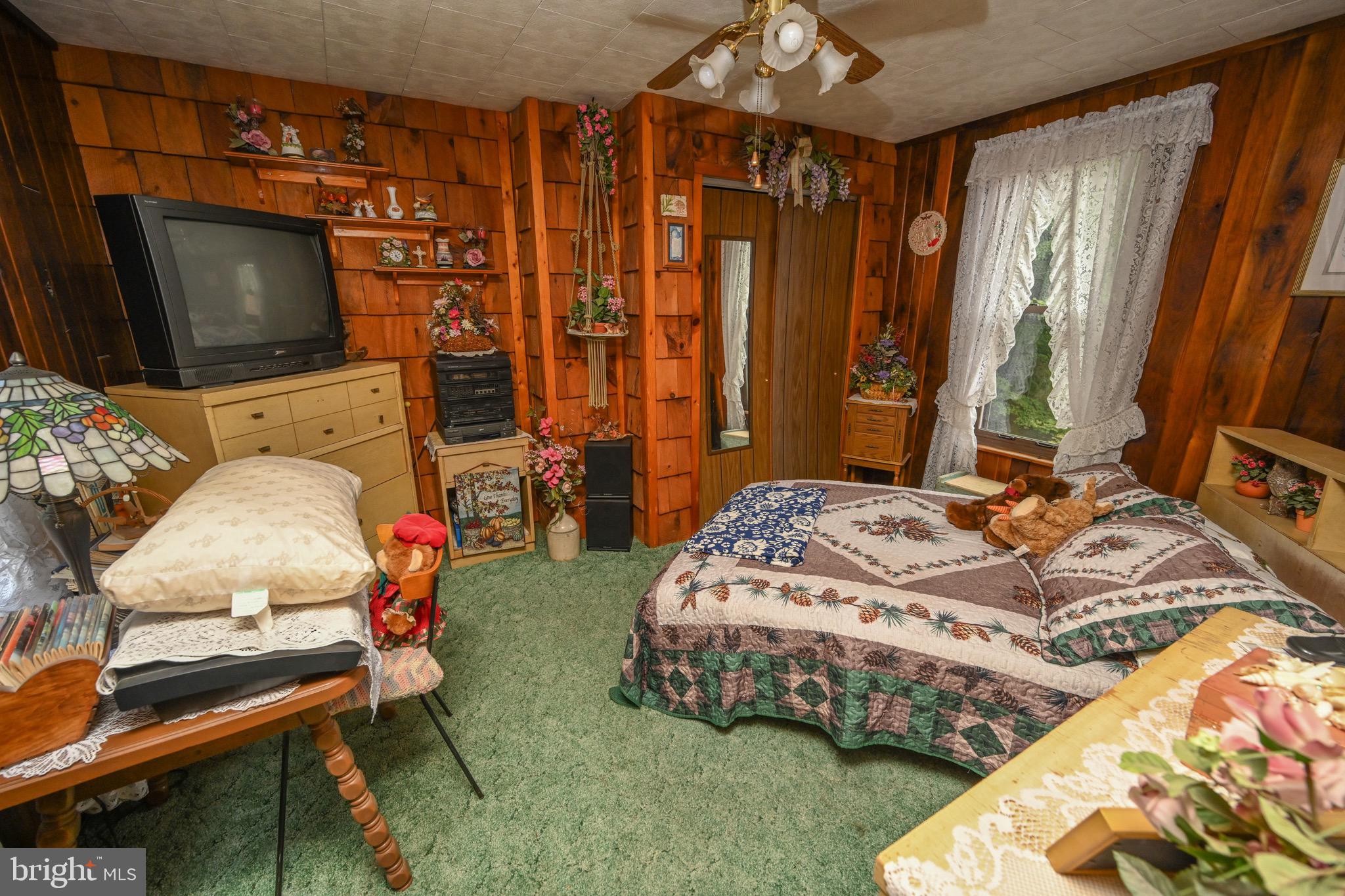 2527 Pigs Ear Road Grantsville, MD 21536 - Photo 30 of 94 a bedroom with bed and a flat tv screen on dresser