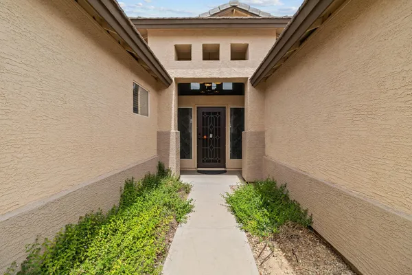 a front view of a house having yard