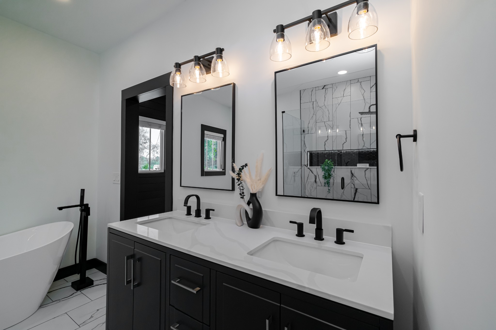 4781 Brookhollow Road Chapel Hill, TN 37034 - Photo 30 of 57 a bathroom with a double vanity sink and a mirror