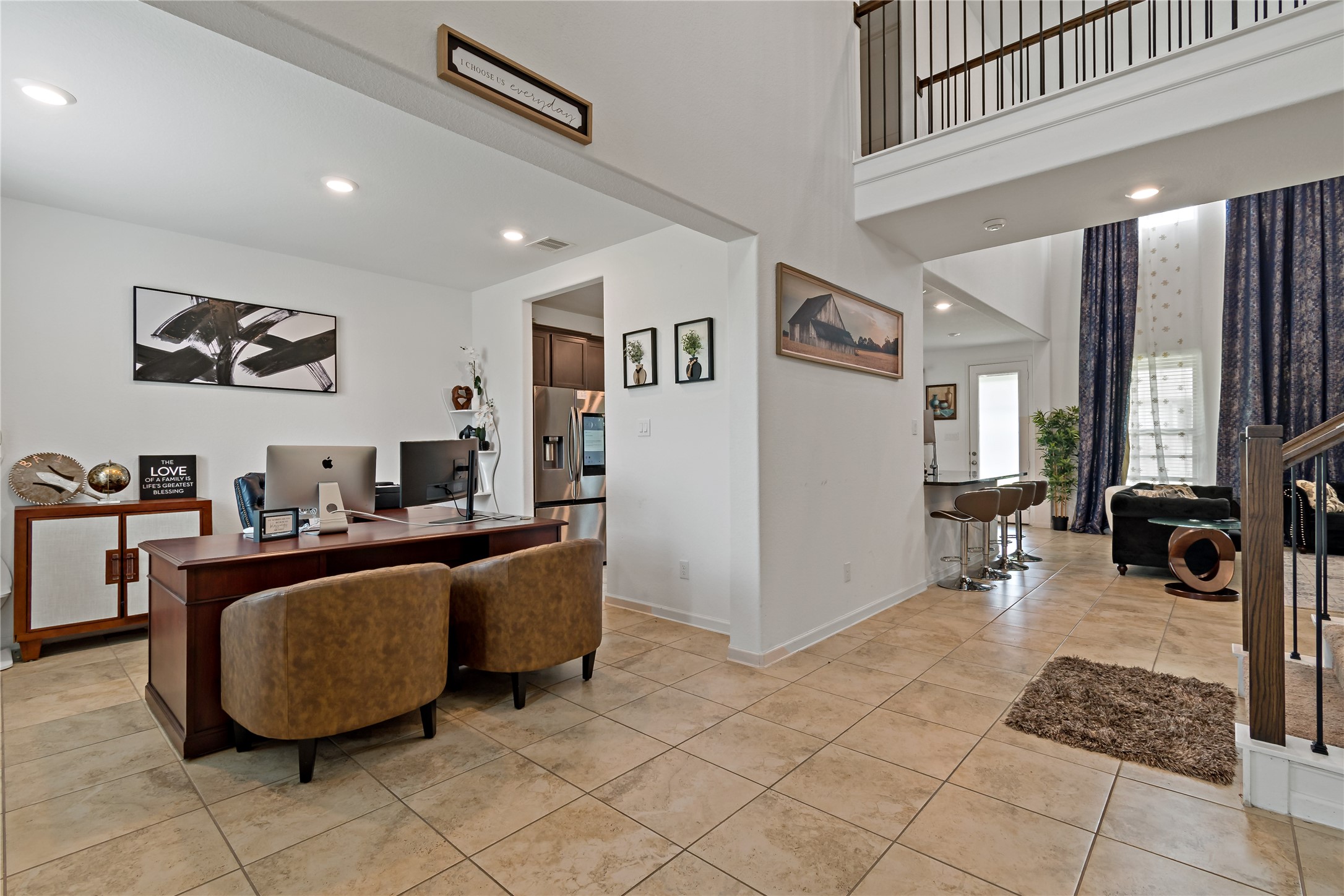 14010 Hartford Heights Way Rosharon, TX 77583 - Photo 4 of 30 a living room with furniture and a flat screen tv