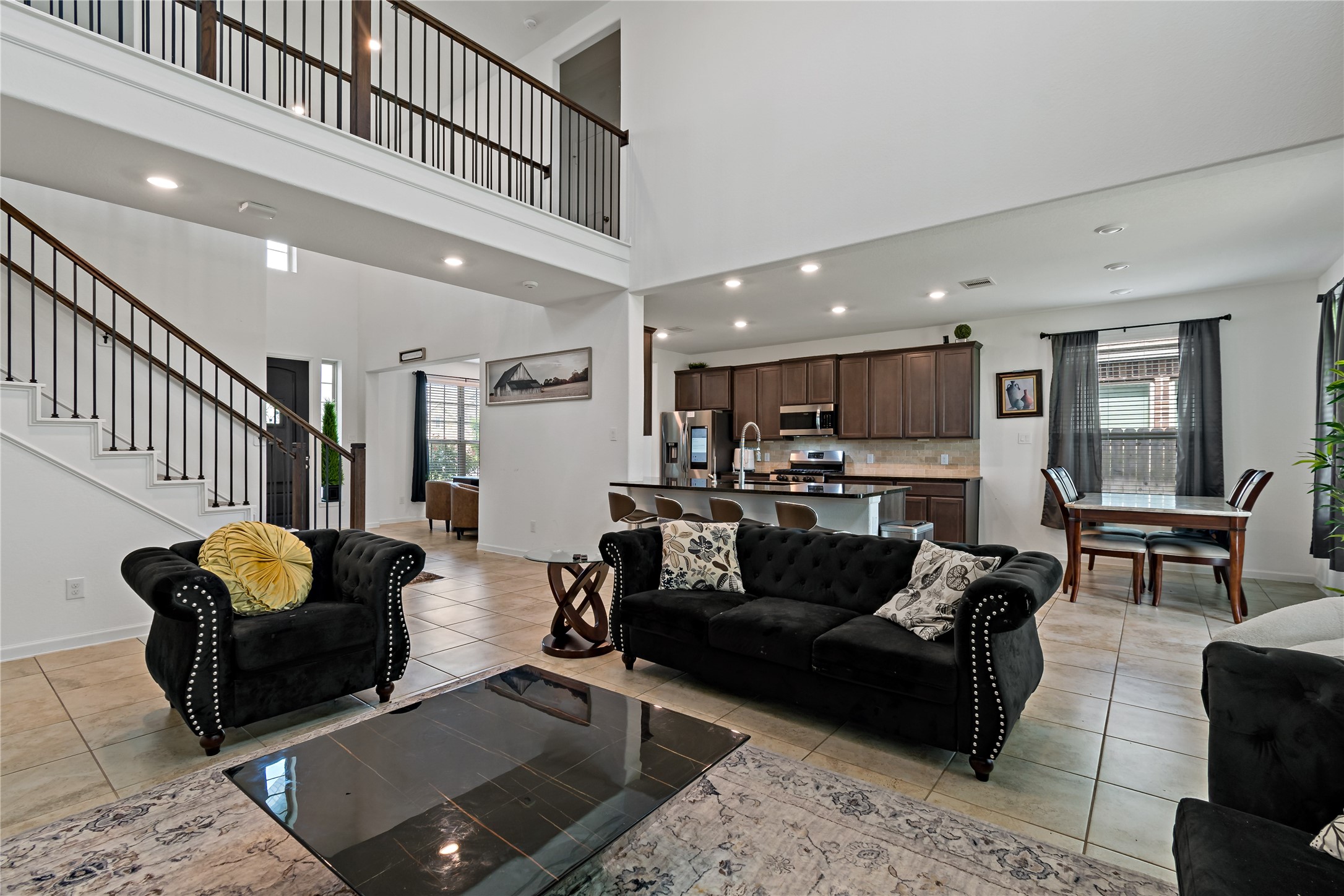 14010 Hartford Heights Way Rosharon, TX 77583 - Photo 7 of 30 a living room with furniture and a wooden floor