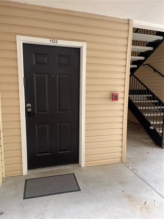 a view of front door