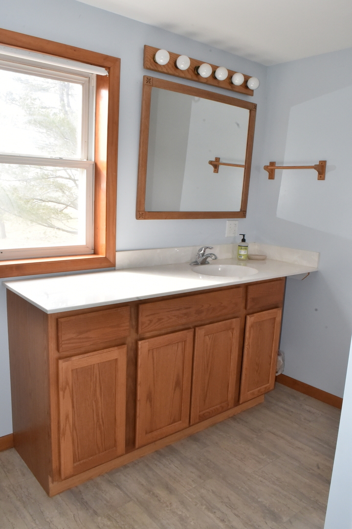 13801 Lister Road Morrison, IL 61270 - Photo 8 of 30 a bathroom with a double vanity sink and mirror