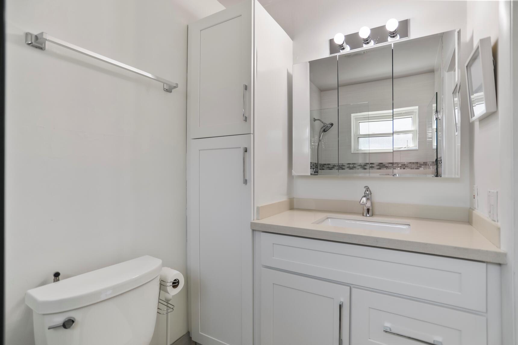 22682 Southwest 65th Avenue Boca Raton, FL 33428 - Photo 42 of 58 a bathroom with a sink a toilet and a mirror