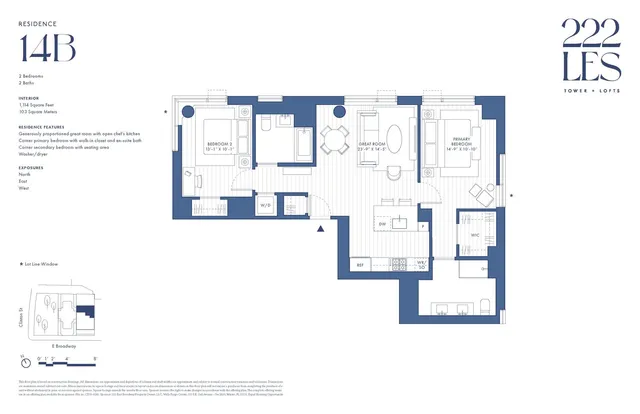 $1,550,000 | 222 East Broadway, Unit 14B | Lower East Side