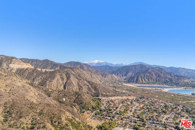 a view of city and mountain