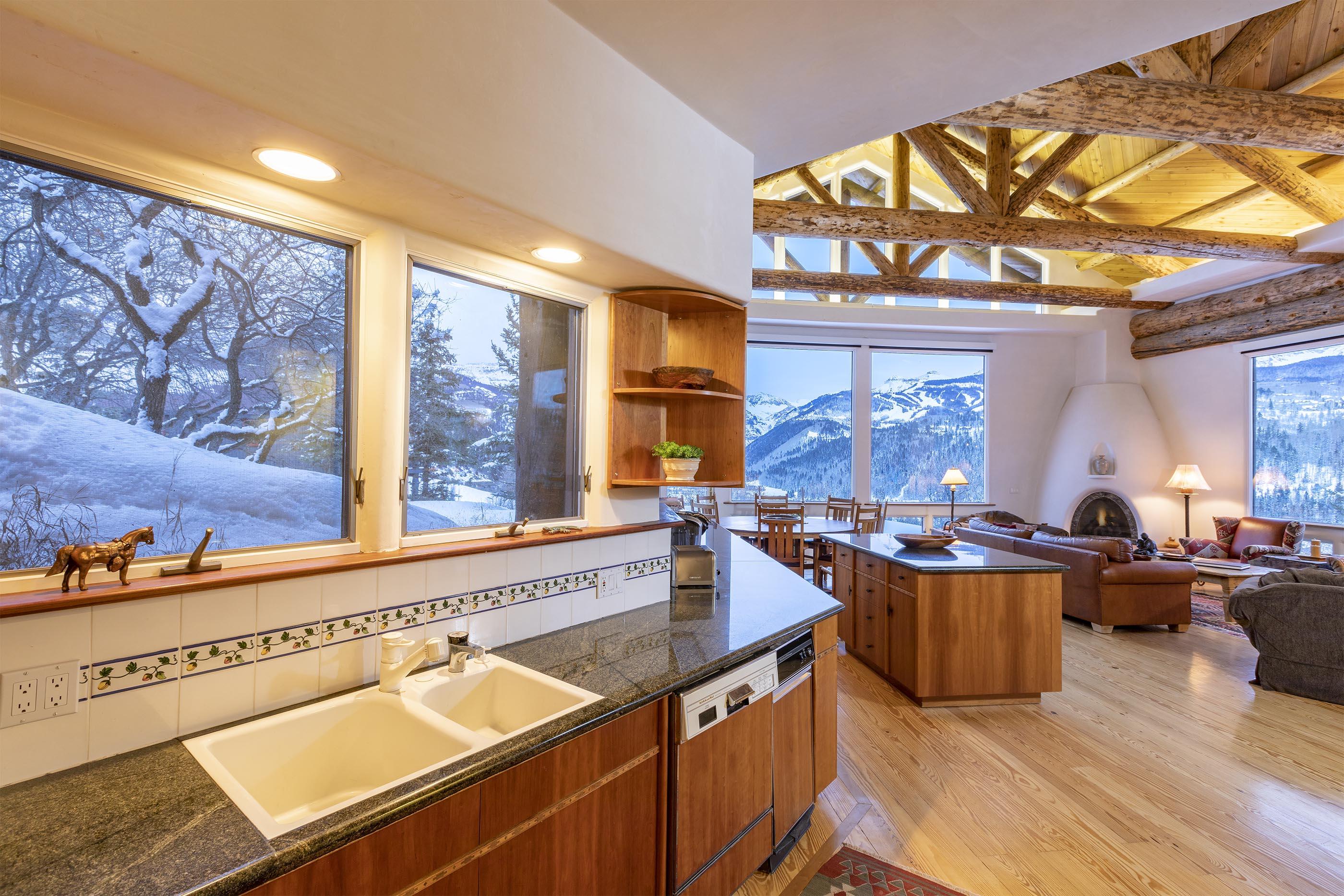 6 Valley View Road Telluride, CO 81435 - Photo 8 of 37 KitchenLRfire