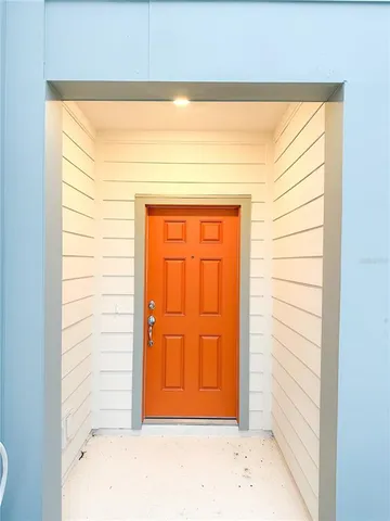 a view of front door