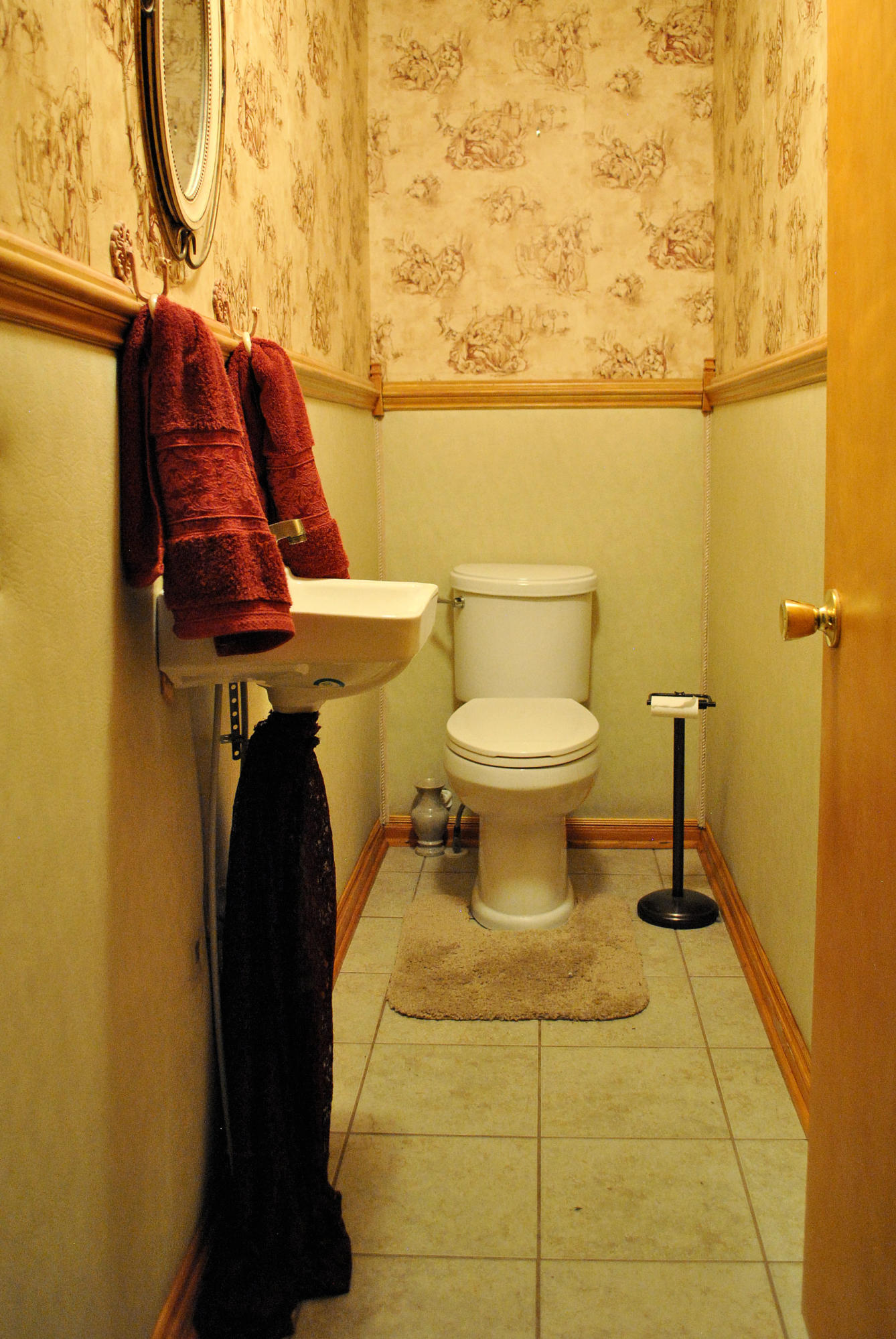 240 Fawn Lane Riner, VA 24149 - Photo 73 of 95 a bathroom with a toilet and a mirror