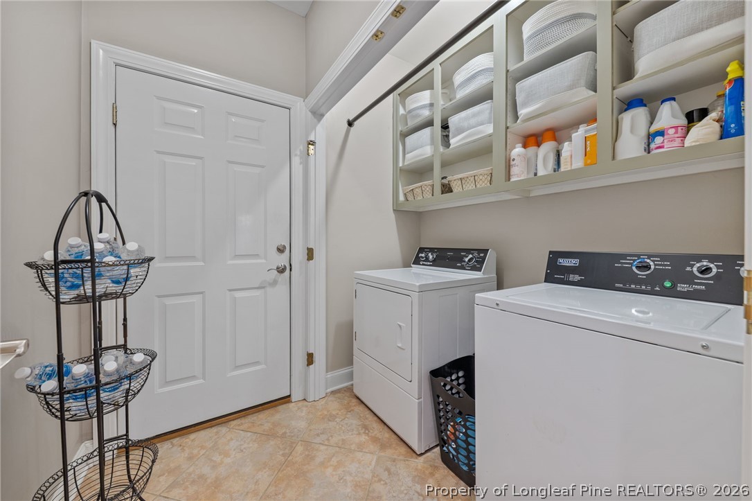 30180 East Lake Road Wagram, NC 28396 - Photo 35 of 42 a view of storage and utility room with washer and dryer