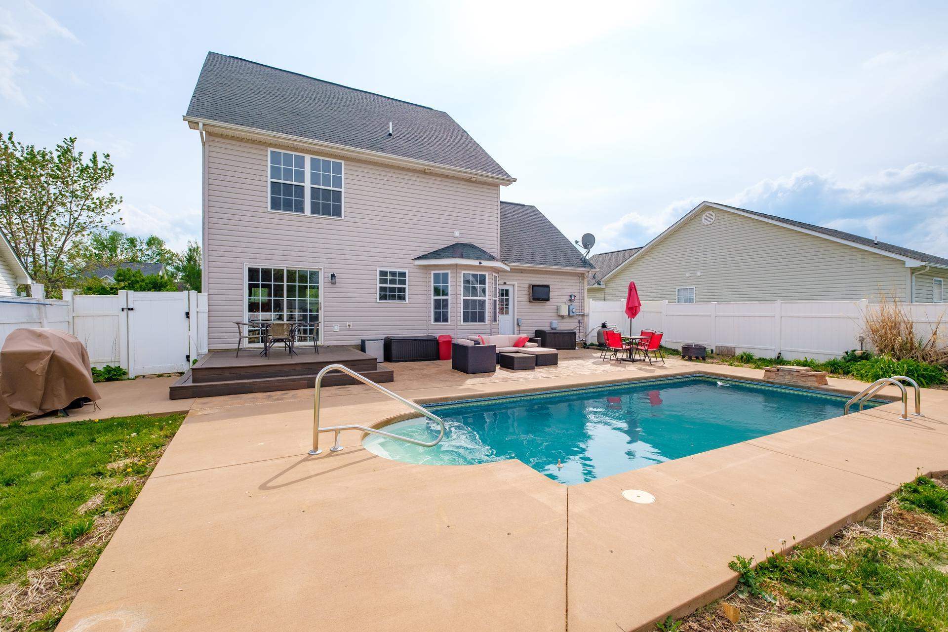 2425 Monroe Street Waynesboro, VA 22980 - Photo 36 of 42 a swimming pool with outdoor seating and yard