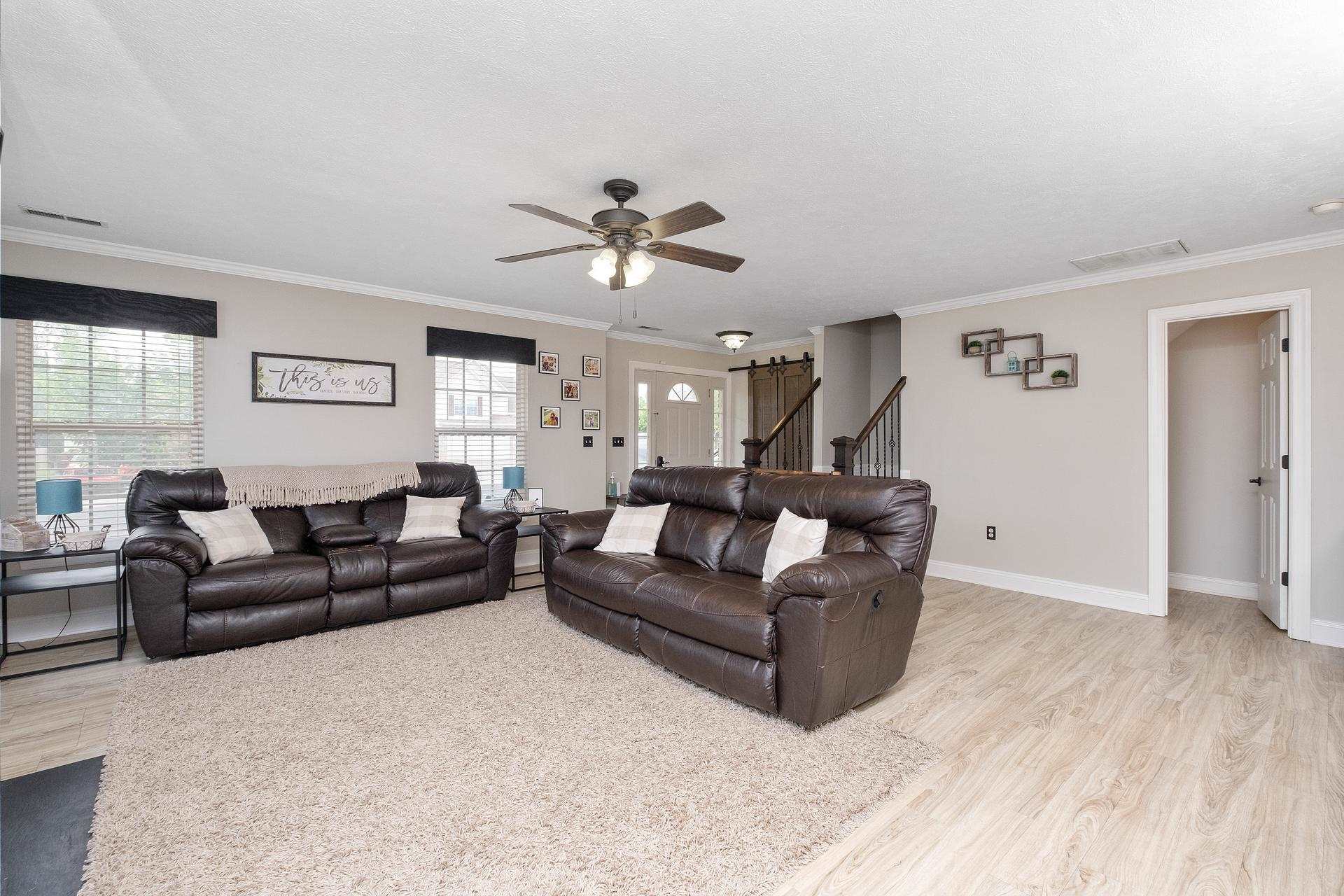 2425 Monroe Street Waynesboro, VA 22980 - Photo 10 of 42 a living room with furniture and a ceiling fan