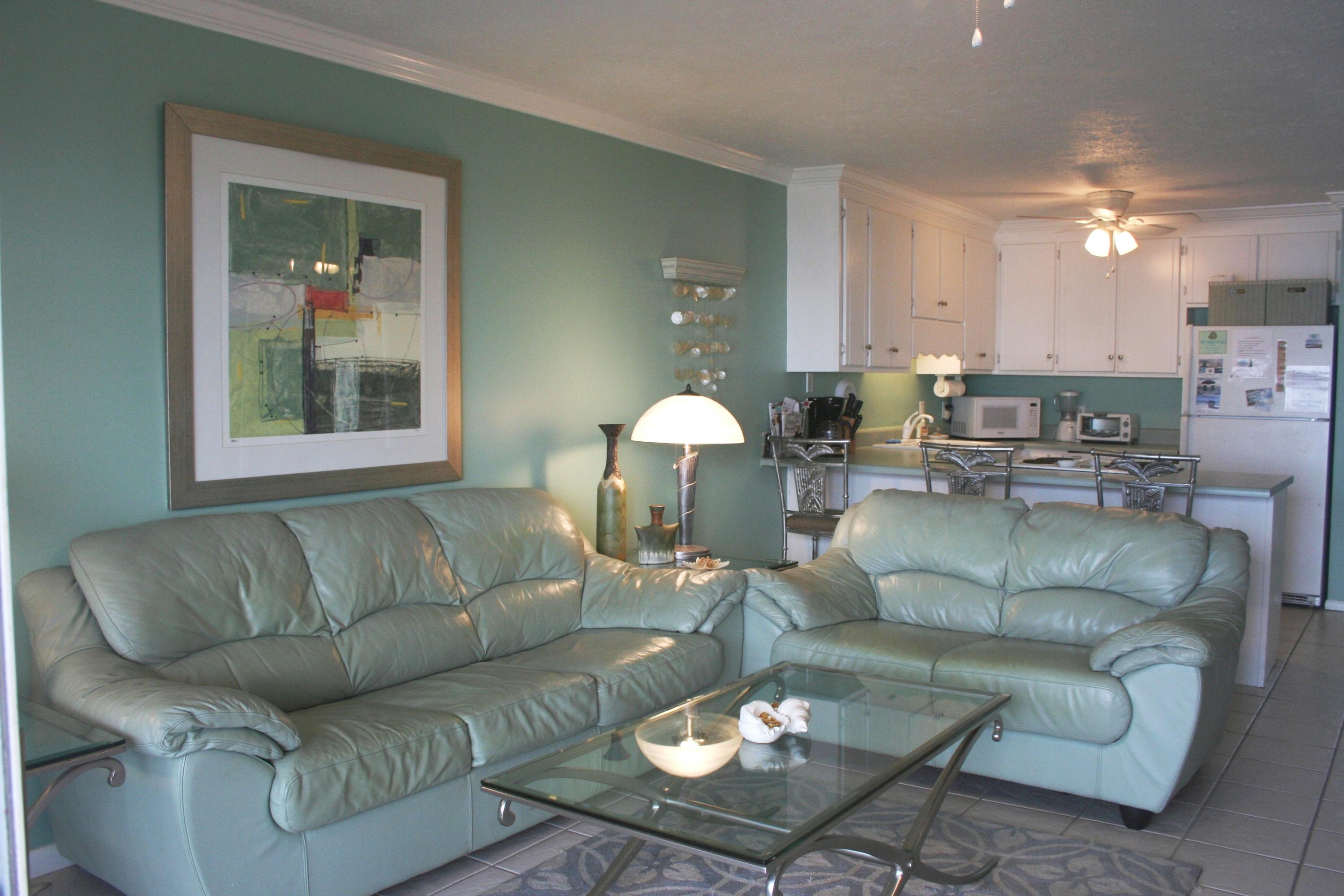 Living Area with tile flooring