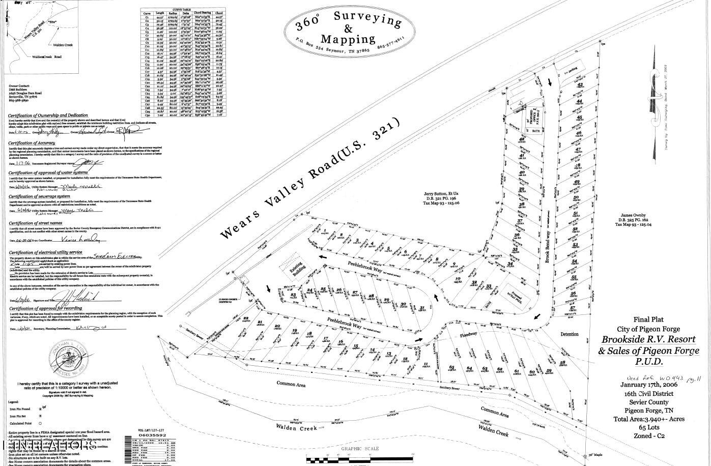 3208 Pebblebrook Way Pigeon Forge, TN 37862 - Photo 17 of 21 Brookside Plat Map PNG