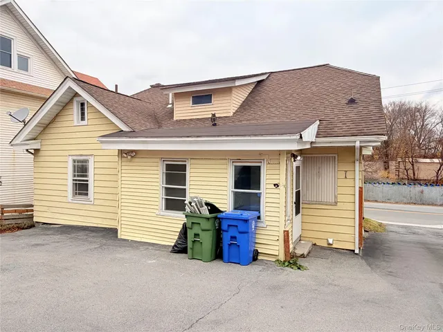 a view of a house with a garage