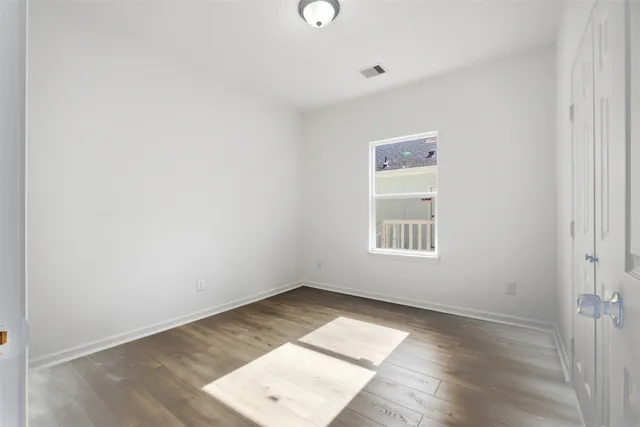 an empty room with a window