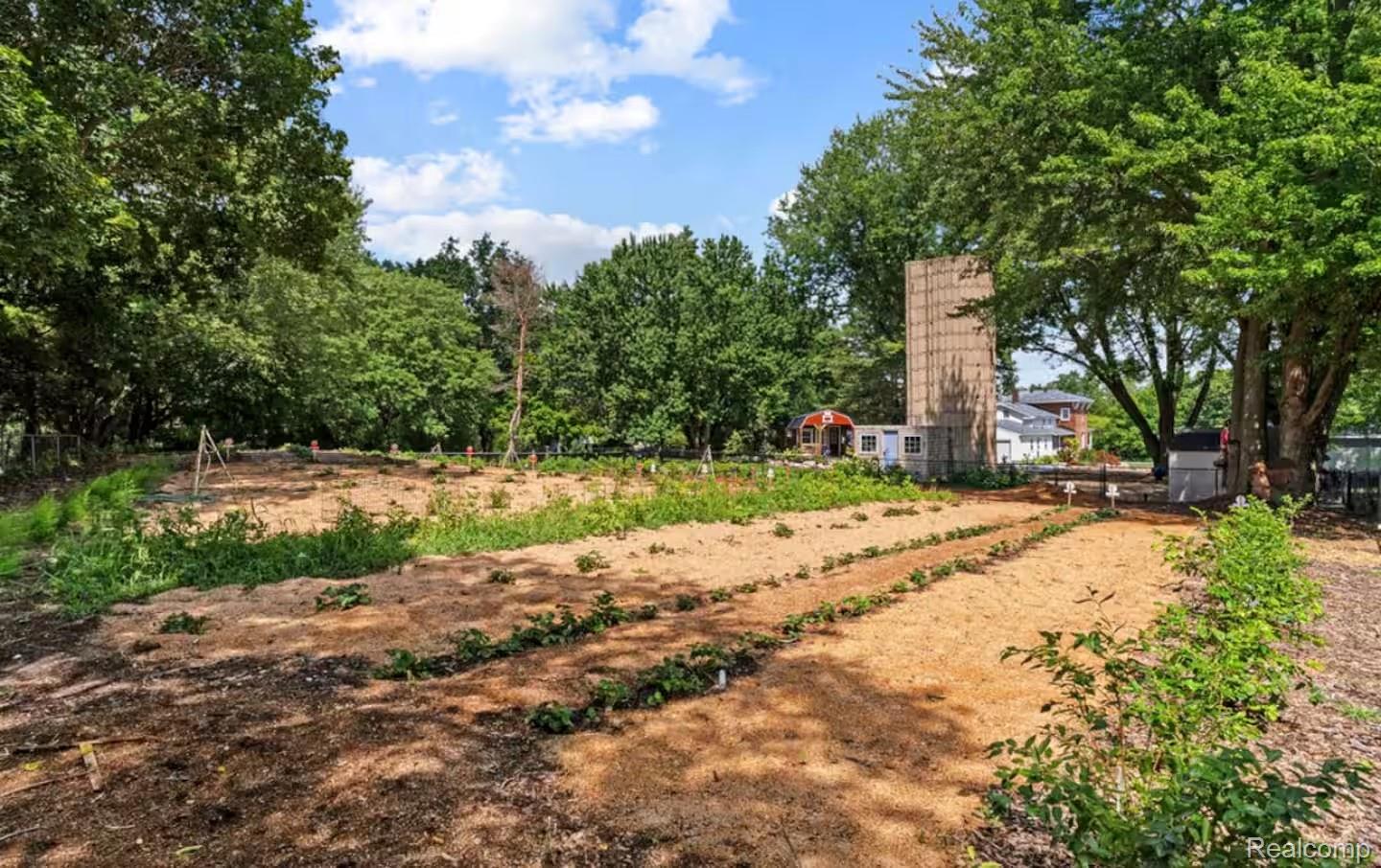 4567 North Seymour Road Flushing, MI 48433 - Photo 41 of 43 Expansive garden area featuring cultivated rows and mature perimeter trees