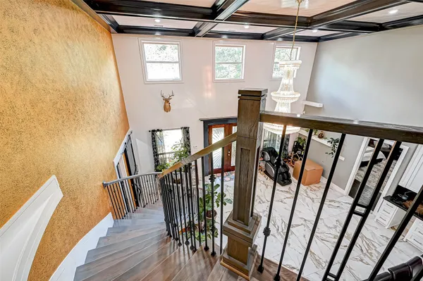 a view of entryway with wooden floor
