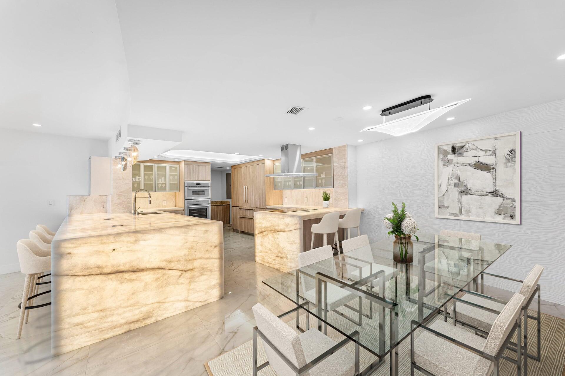 700 South Ocean Boulevard, Unit 504 Boca Raton, FL 33432 - Photo 9 of 55 kitchen_dining view 2