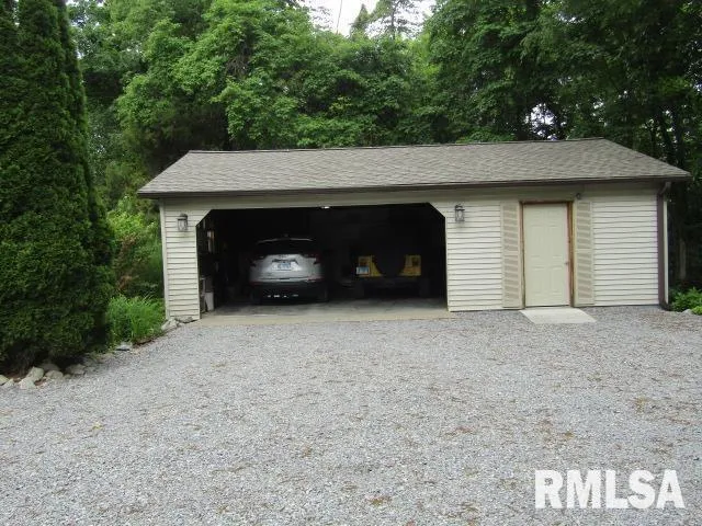 a view of a car garage