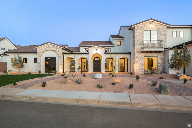 4871 South Homestead Way Washington, UT 84780 - Photo 4 of 151 Mediterranean / spanish home with stone siding, stucco siding, and a balcony