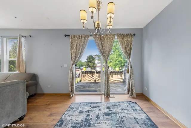 a view of an entryway with garden