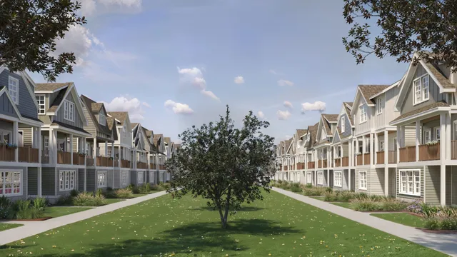 a view of a yard in front of a building