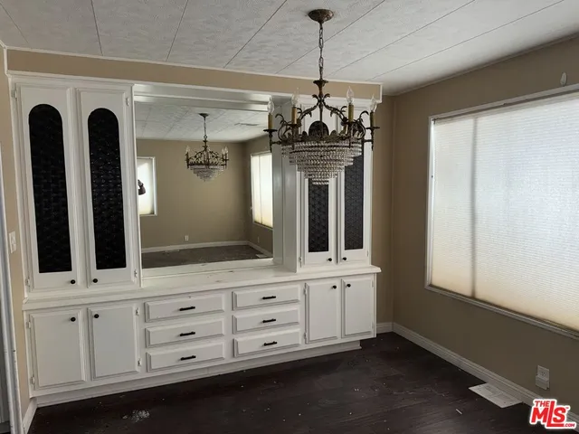 a view of a entryway and chandelier