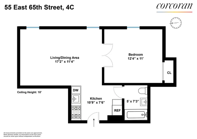 $575,000 | 55 East 65th Street, Unit 4C | Lenox Hill