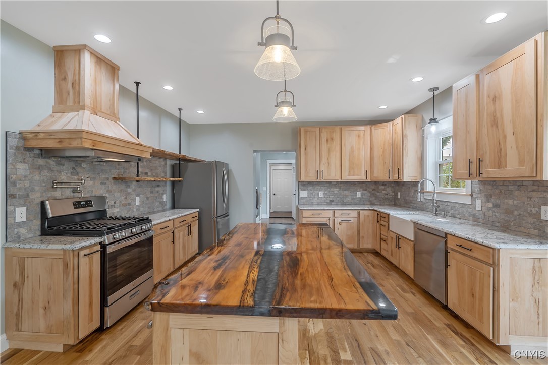8914 Jackson Street Brutus, NY 13166 - Photo 8 of 50 Custom Designed Kitchen with Unique Spalted Maple