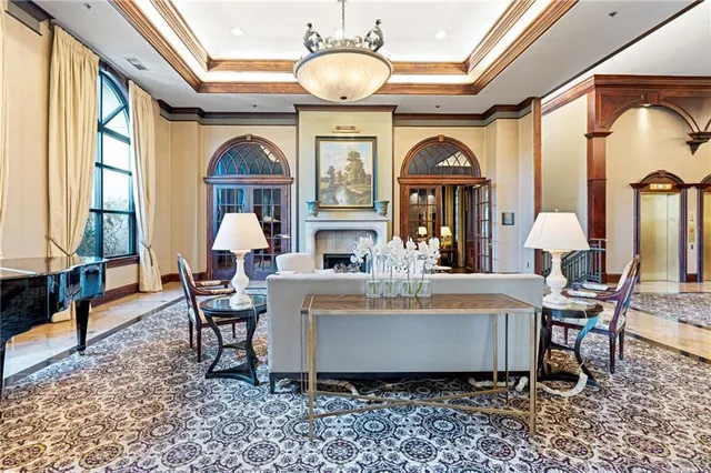a view of a building with wooden floor and windows