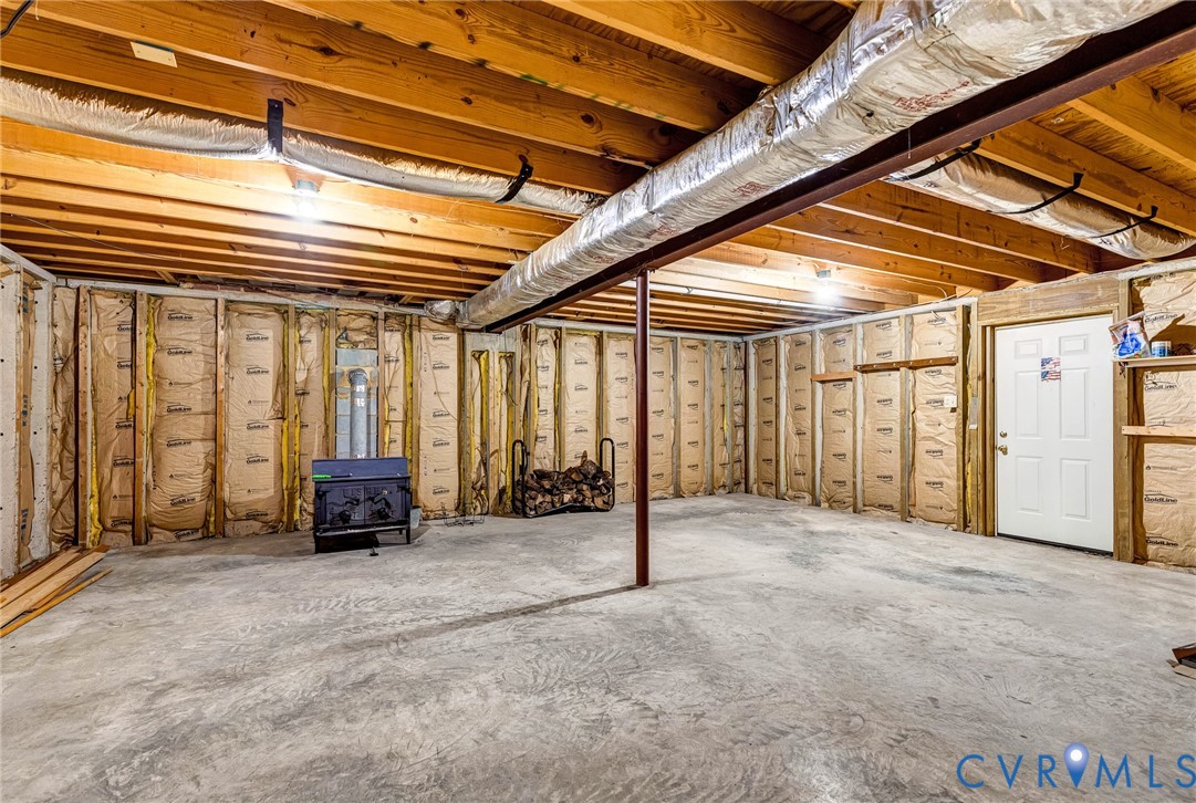 15321 Goshen Road Montpelier, VA 23192 - Photo 26 of 36 Unfinished basement with exposed ceiling beams, co