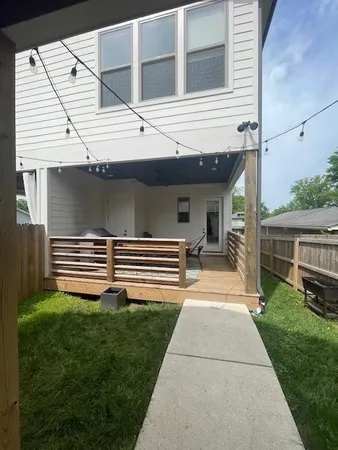 a house view with a outdoor space