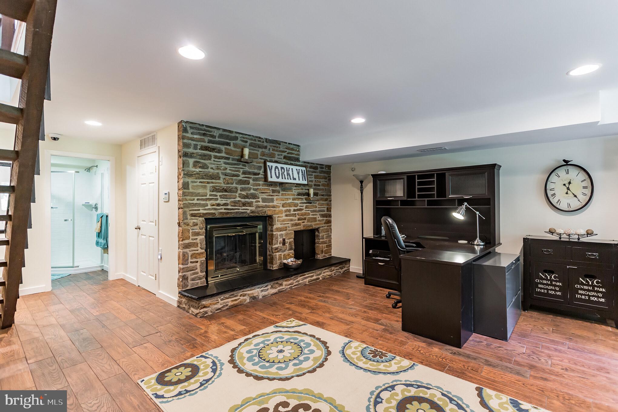 405 Snuff Mill Hill Road Hockessin, DE 19707 - Photo 37 of 41 Office area with Stone Fireplace