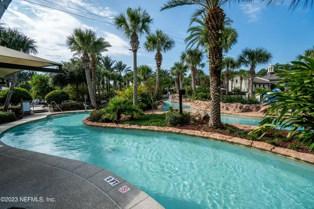 a view of a lake from a yard