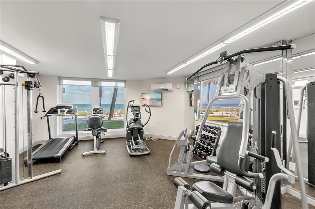 1000 Longboat Club Road, Unit 204 Longboat Key, FL 34228 - Photo 45 of 66 a view of a room with gym equipment