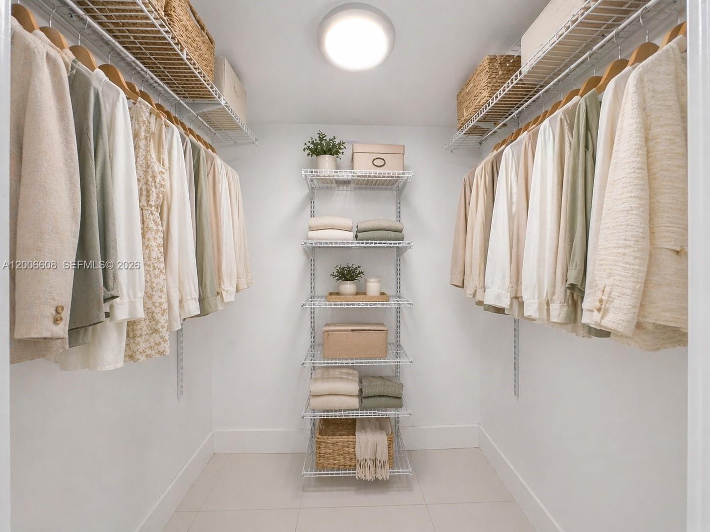 210 Seaview Drive, Unit 403 Key Biscayne, FL 33149 - Photo 15 of 31 a view of walk in closet with clothes and shoes