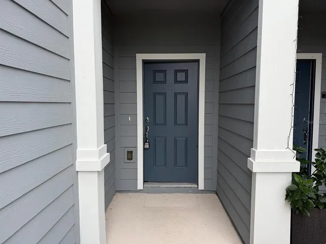 a view of front door of house